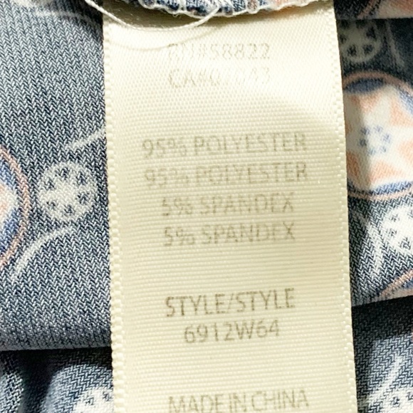 Max Studio Multicolor Geometric Pattern Short Sleeve Dress Keyhole Style 6912W64 - Picture 7 of 9